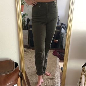 Army green jeans